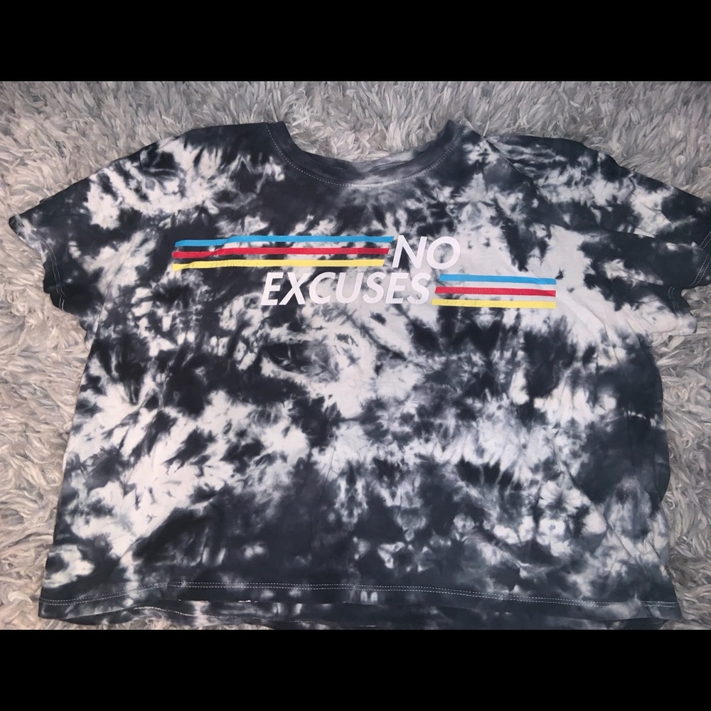 Tie Dye Slogan Crop Top